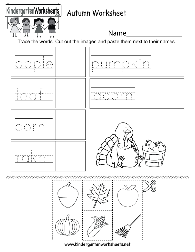 Autumn Worksheet - Free Kindergarten Seasonal Worksheet For Kids - Free Printable Autumn Worksheets