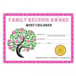 Award Certificates Archives   Family Reunion Hut   Reunion Basics   Free Printable Family Reunion Awards