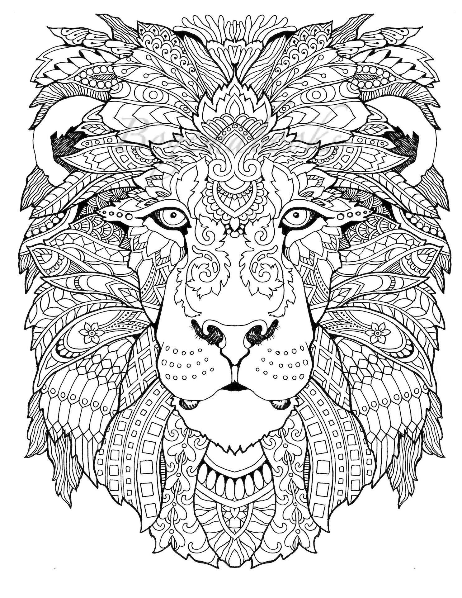 Awesome Animals (Adult Coloring Pages, Coloring Pages Printable - Free Printable Coloring Books Pdf