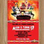 Awesome Power Ranger Birthday Invitations | Bagvania Invitation   Free Printable Power Ranger Birthday Invitations