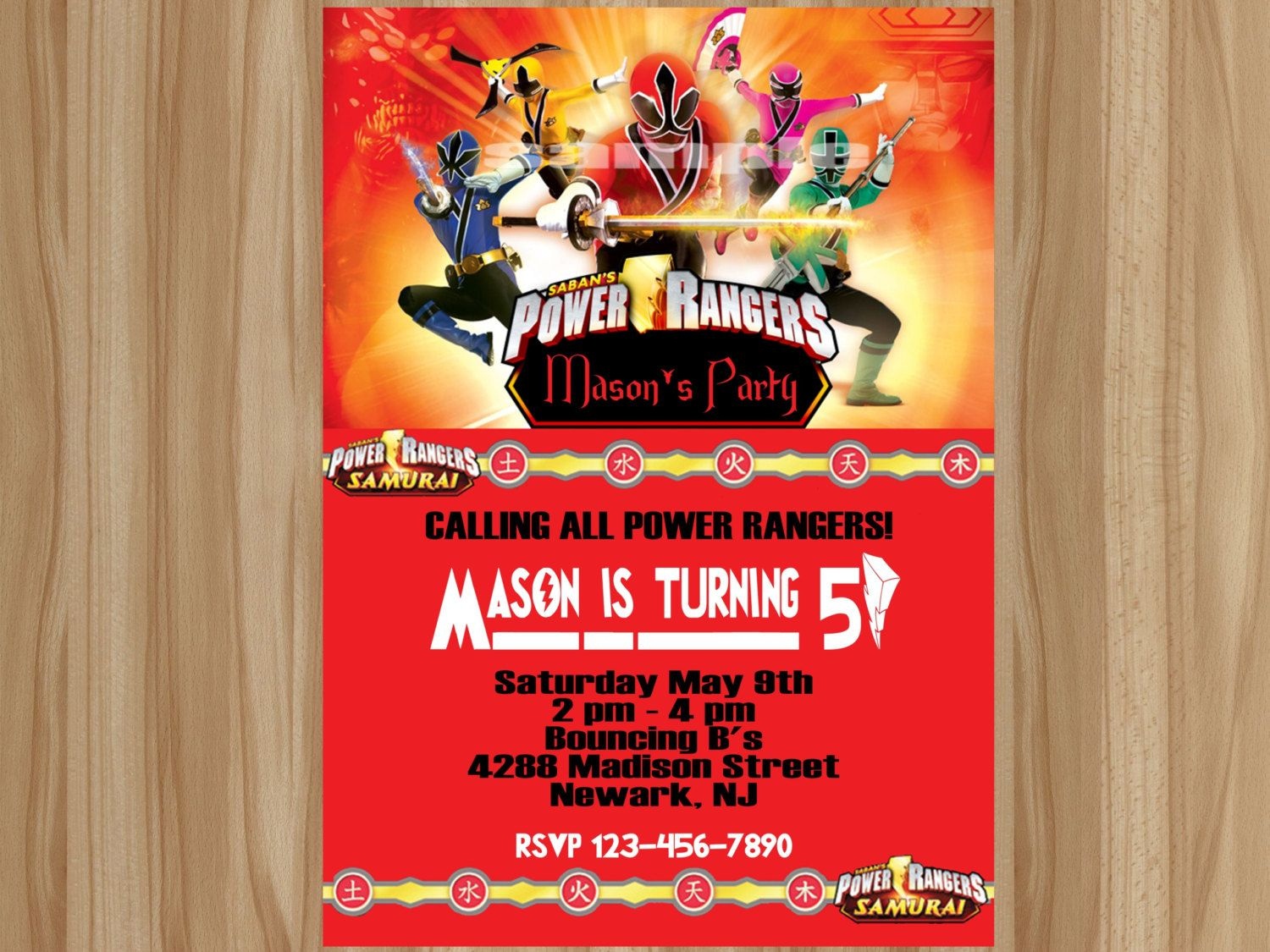 Awesome Power Ranger Birthday Invitations | Bagvania Invitation - Free Printable Power Ranger Birthday Invitations