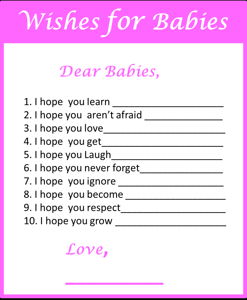 Baby Shower Games For Twins - My Practical Baby Shower Guide - Free Printable Baby Shower Games For Twins