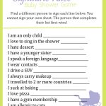 Baby Shower Signature Race Game   Free Printable Baby Shower Games