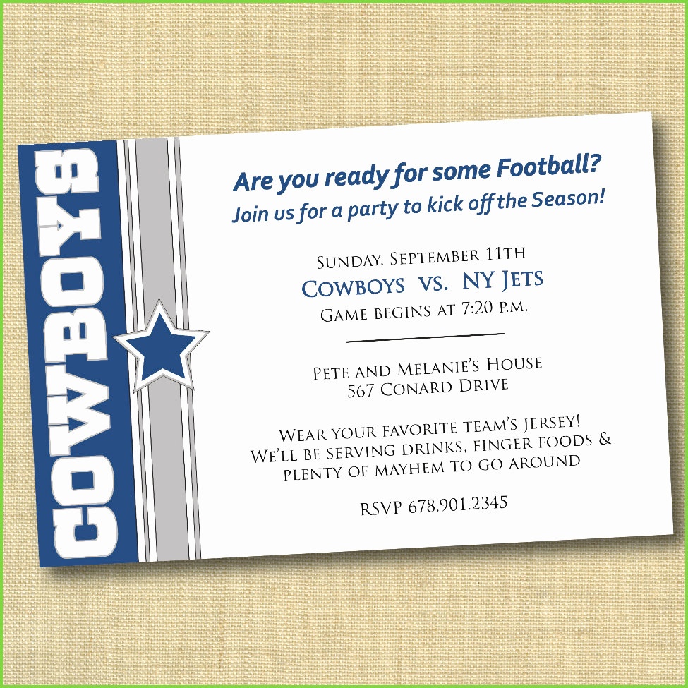 Free Printable Dallas Cowboys Birthday Invitations Free Printable