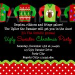 Best Of Ugly Sweater Party Invite For Idea Ugly Sweater Party   Free Printable Personalized Christmas Invitations