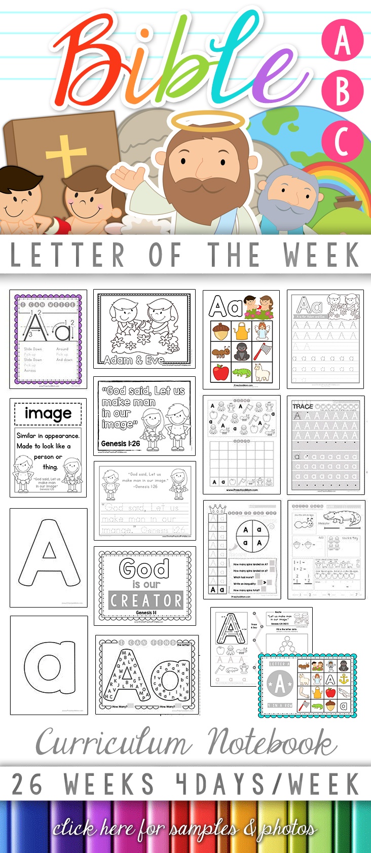 Bible Abc Printables - Christian Preschool Printables - Bible Lessons For Toddlers Free Printable