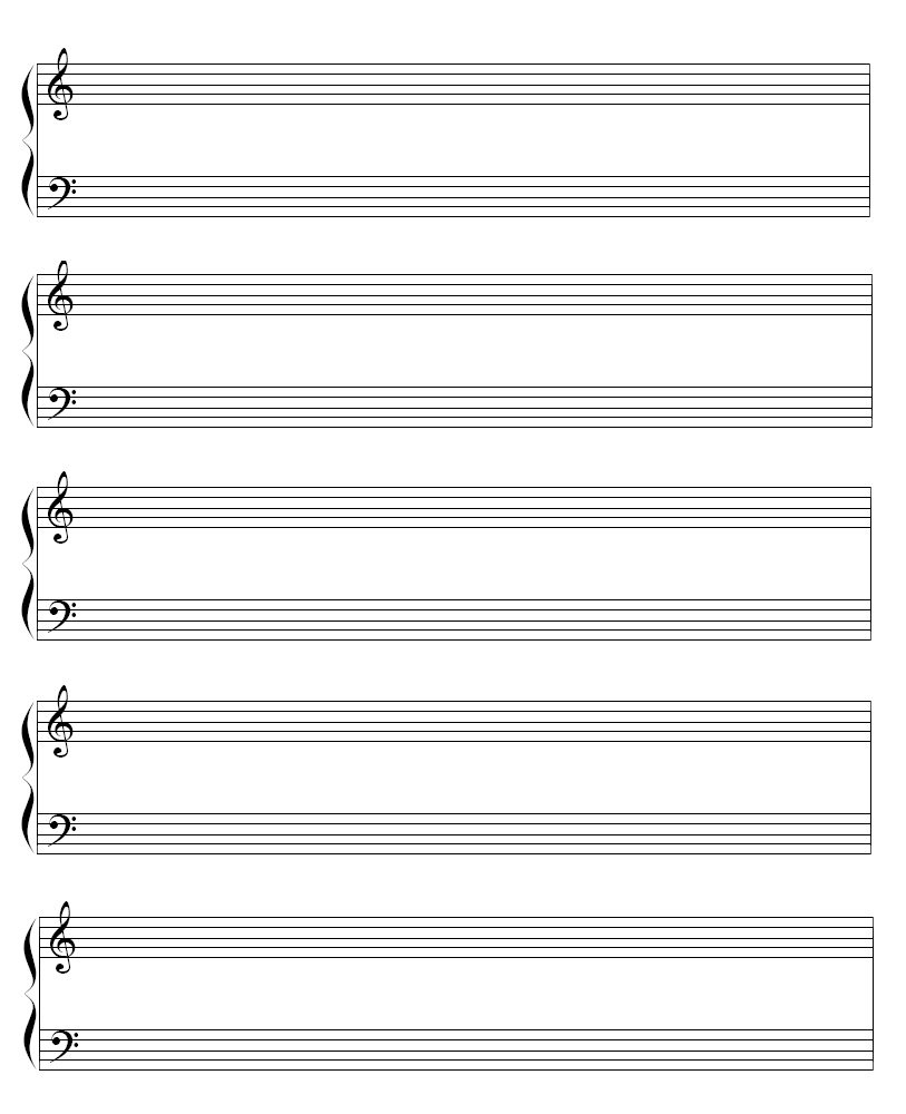 Blank Piano Sheet Music For All My Fellow Piano Lovers | Piano Music - Free Printable Music Staff