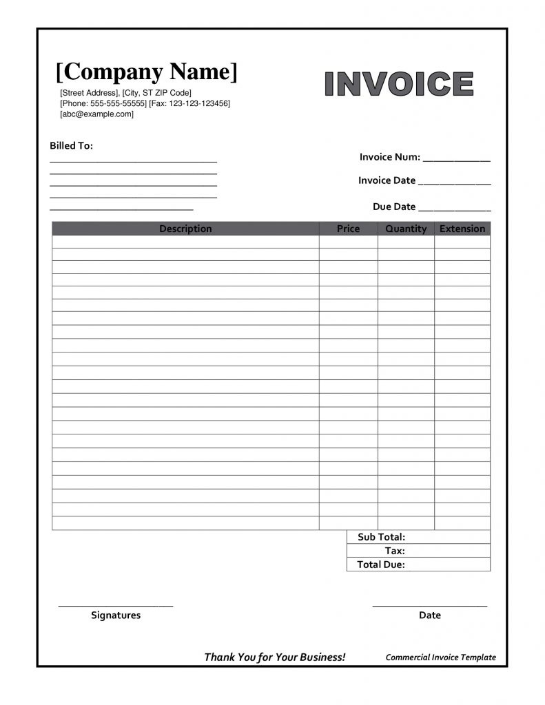 receipt word document