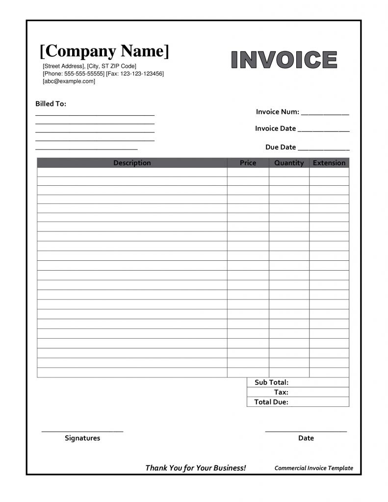 Free Printable Blank Receipt Form Free Printable