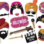 Bollywood Party Printable Photo Booth Props Bollywood | Etsy   Free Printable 70&#039;s Photo Booth Props