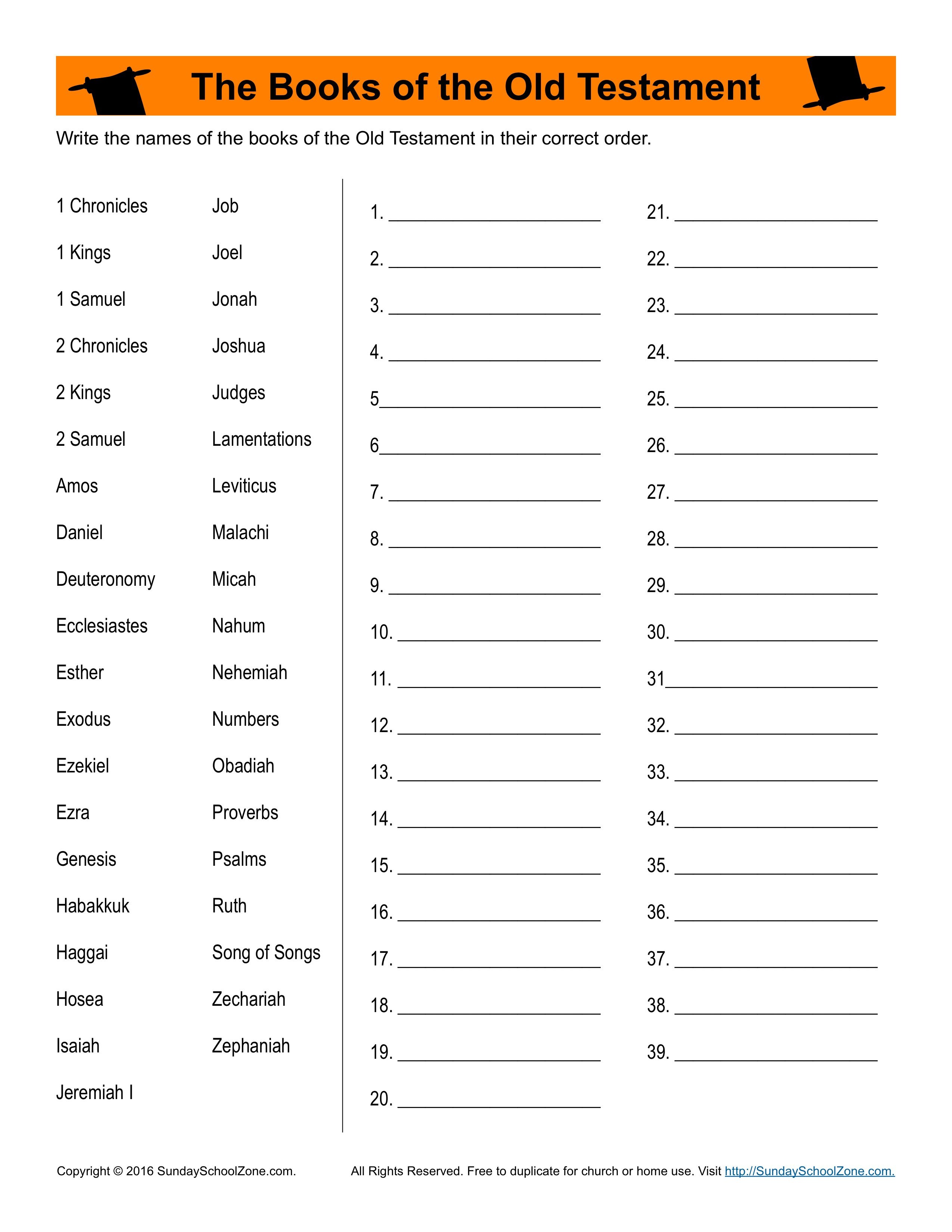 Books Of The Old Testament Printable Activity | Books Of The Bible - Free Printable Bible Games For Youth