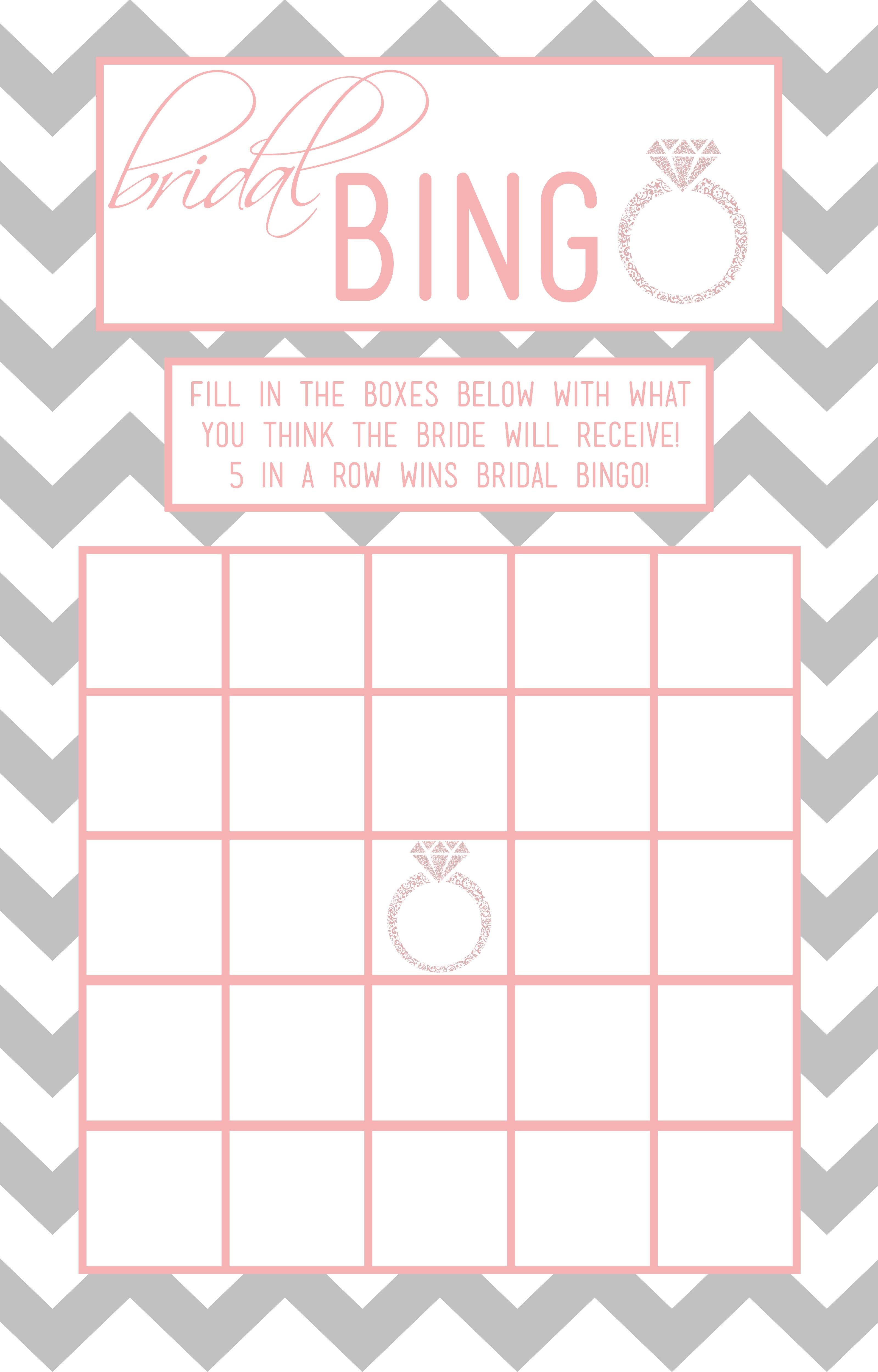 Bridal Shower Bingo Template | Madinbelgrade - Free Printable Bridal Shower Blank Bingo Games
