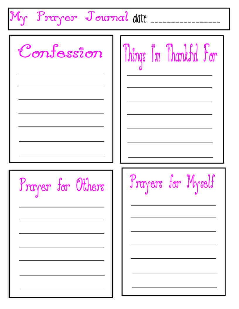Bunch Ideas For Free Printable Prayer Journal Template On Format - Free Printable Prayer Journal