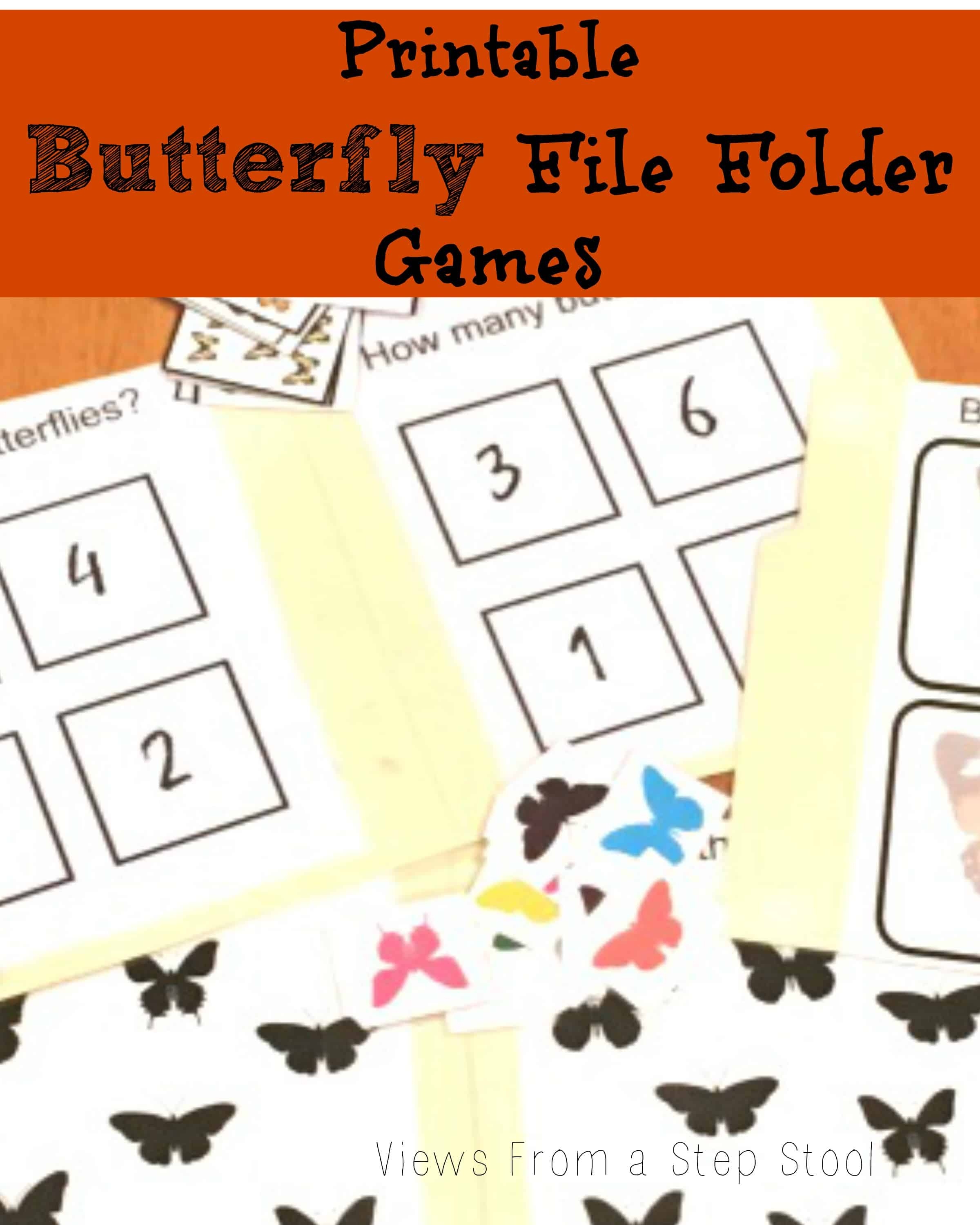 Butterfly File Folder Games: Free Printable! - Views From A Step Stool - Free Printable Folder Games