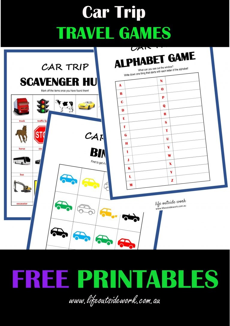 Car Travel Games + Free Printables | Life Outside Work - Free Printable Car Ride Games