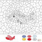 Cartoon Airplane Colornumber | Free Printable Coloring Pages   Free Printable Paint By Number Coloring Pages