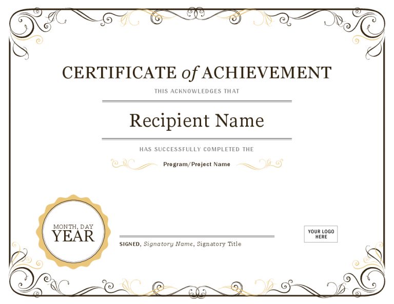 Certificates - Office - Free Printable Blank Certificates Of ...