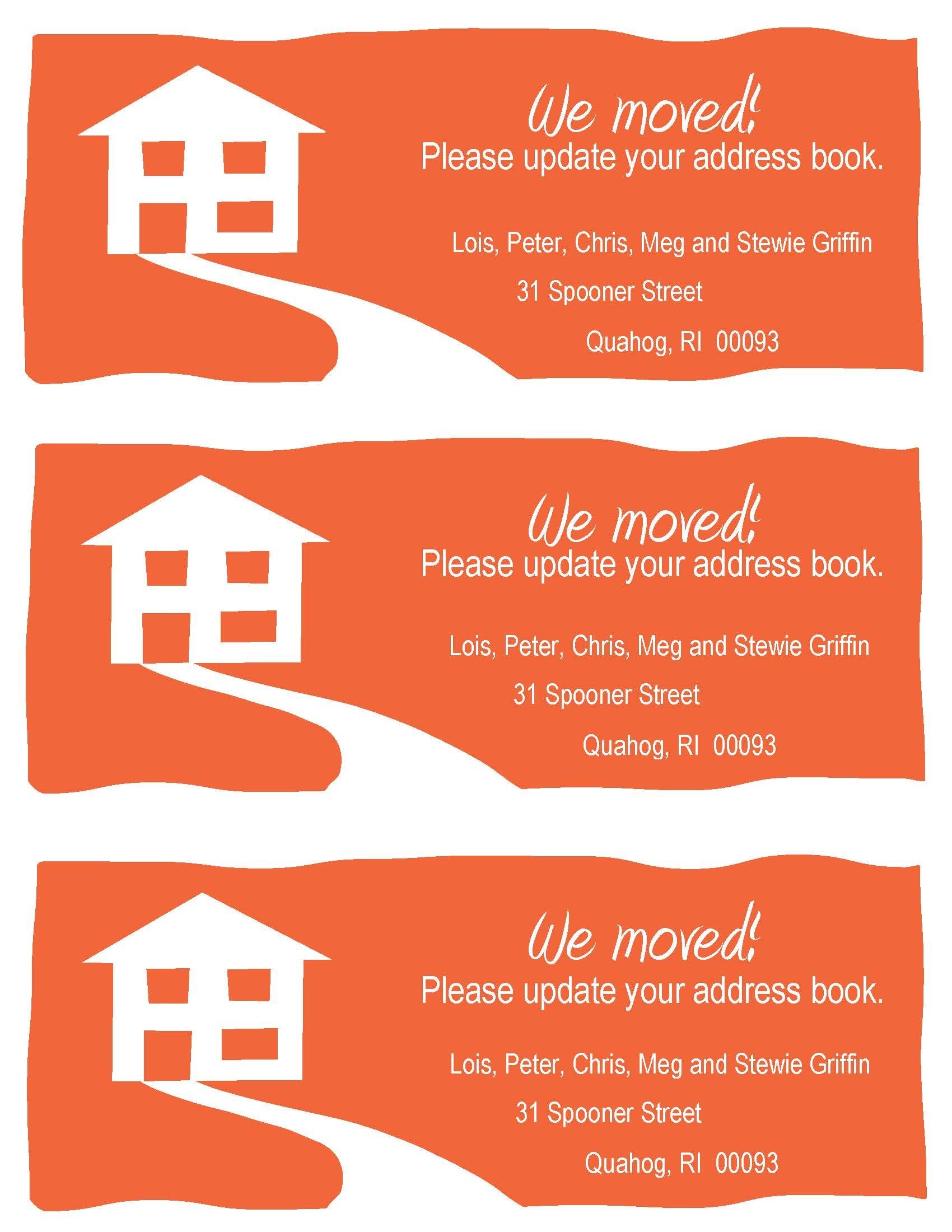 Change-Of-Address Cards, A Fun Example. Free Printable In Your - We Are Moving Cards Free Printable