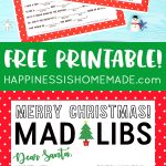 Christmas Mad Libs Printable   Happiness Is Homemade   Christmas Mad Libs Printable Free