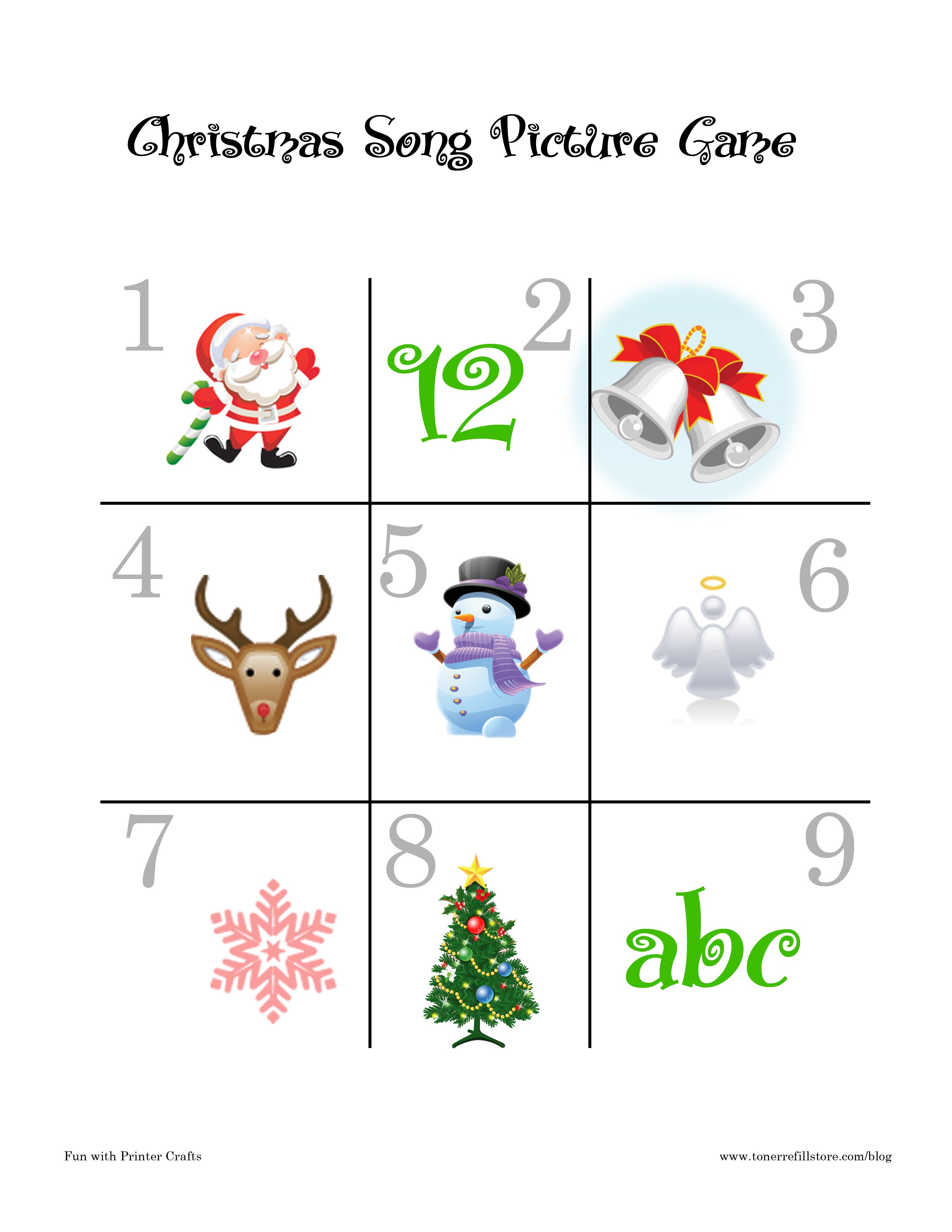  Free Printable Christmas Song Picture Game Free Printable