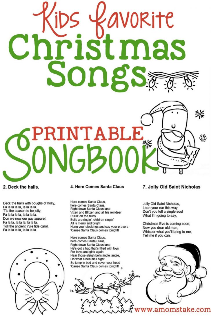 Free Printable Lyrics To Christmas Carols