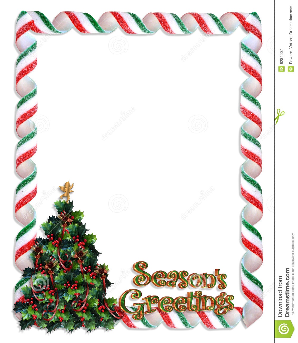 Christmas Tree Frame Border Stock Illustration - Illustration Of - Free Printable Christmas Frames And Borders