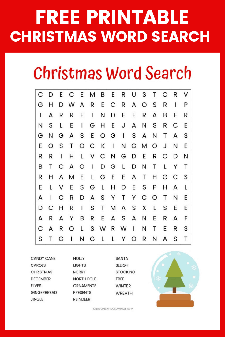 Christmas Word Search Free Printable For Kids Or Adults - Free Printable Christmas Word Search
