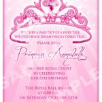 Click On The Free Printable Princess Party Invitation Template To   Free Printable Princess Invitation Cards