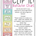 Clip It! Behavior Chart   Free Printable Charts For Teachers