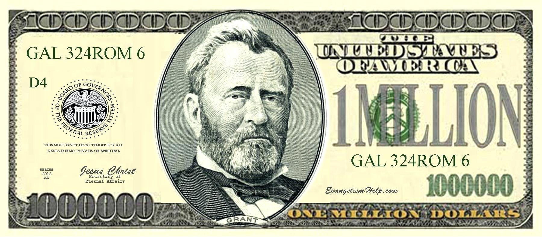 Collection Of Free Granted Clipart Million Dollar. Download On Ui Ex - Free Printable Million Dollar Bill