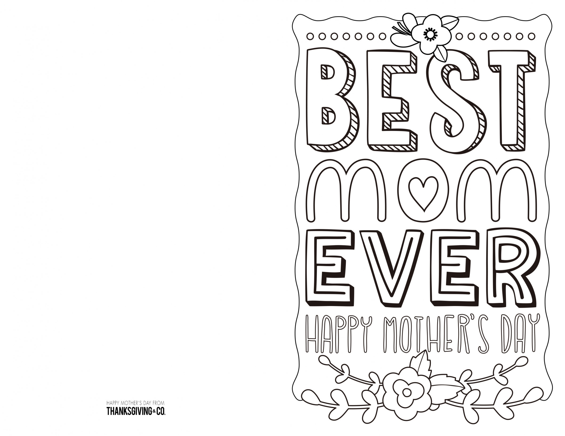 Coloring ~ Coloring Mothers Day Card Free Printable Cards To Color - Free Printable Cards To Color