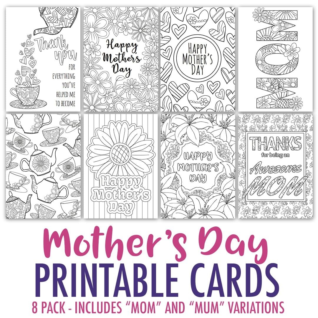 Coloring ~ Free Mothers Day Card Cards Gift And Craft Printable To - Free Printable Cards To Color