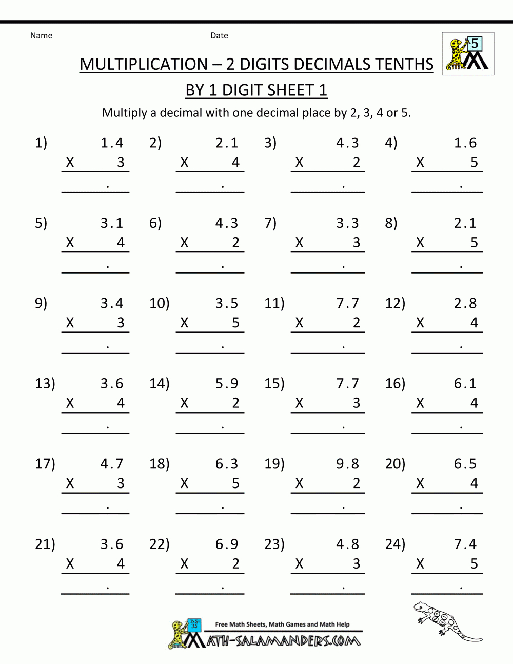 Coloring Math Pages 5Th Grade | Free 5Th Grade Math Sheets - Free Printable Fun Math Worksheets For 4Th Grade