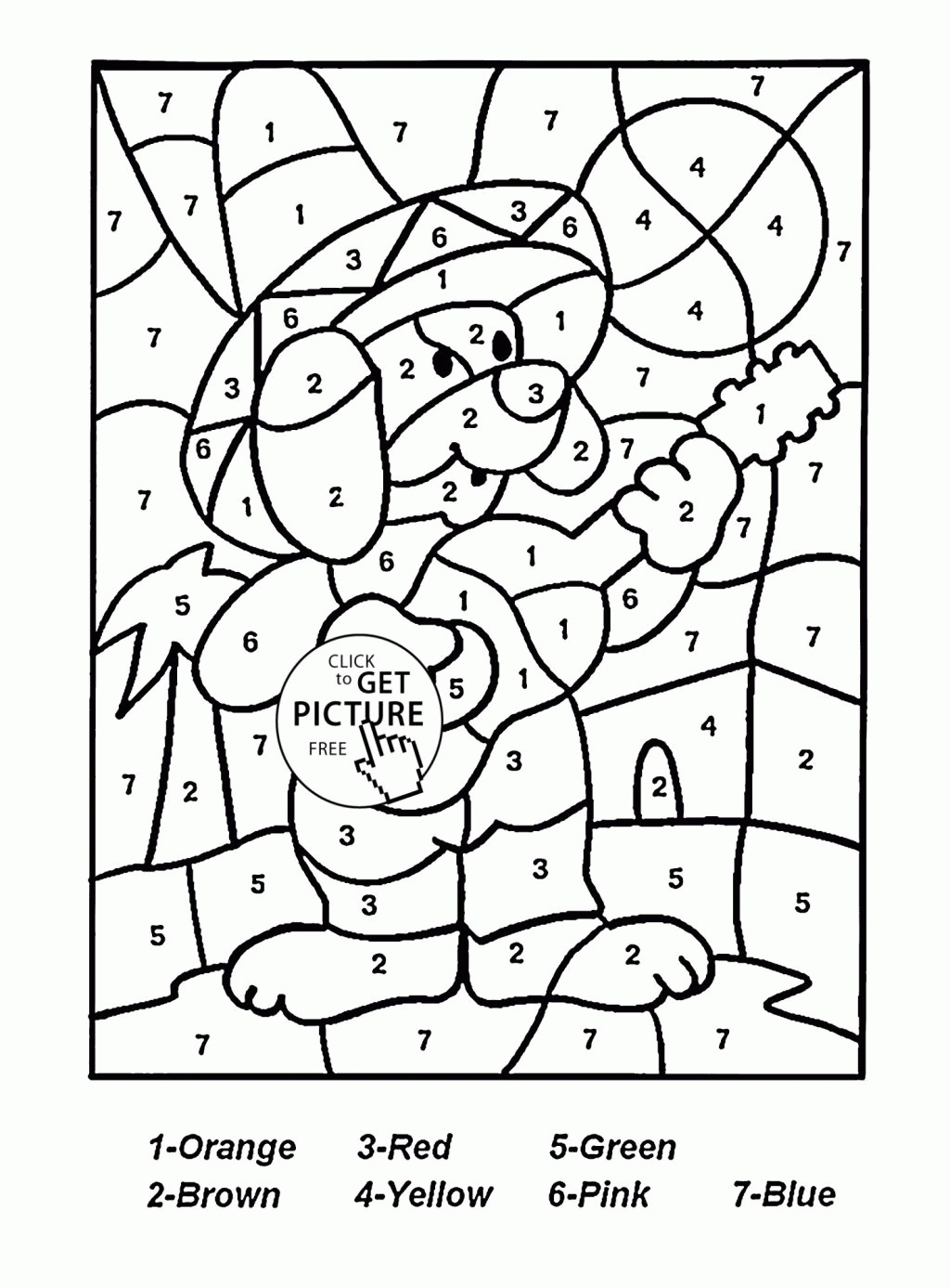 Free Printable Paint By Number Coloring Pages Free Printable