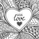 Coloring Pages Ideas: Free Printable Heart Designs With Valentines   Free Printable Heart Designs