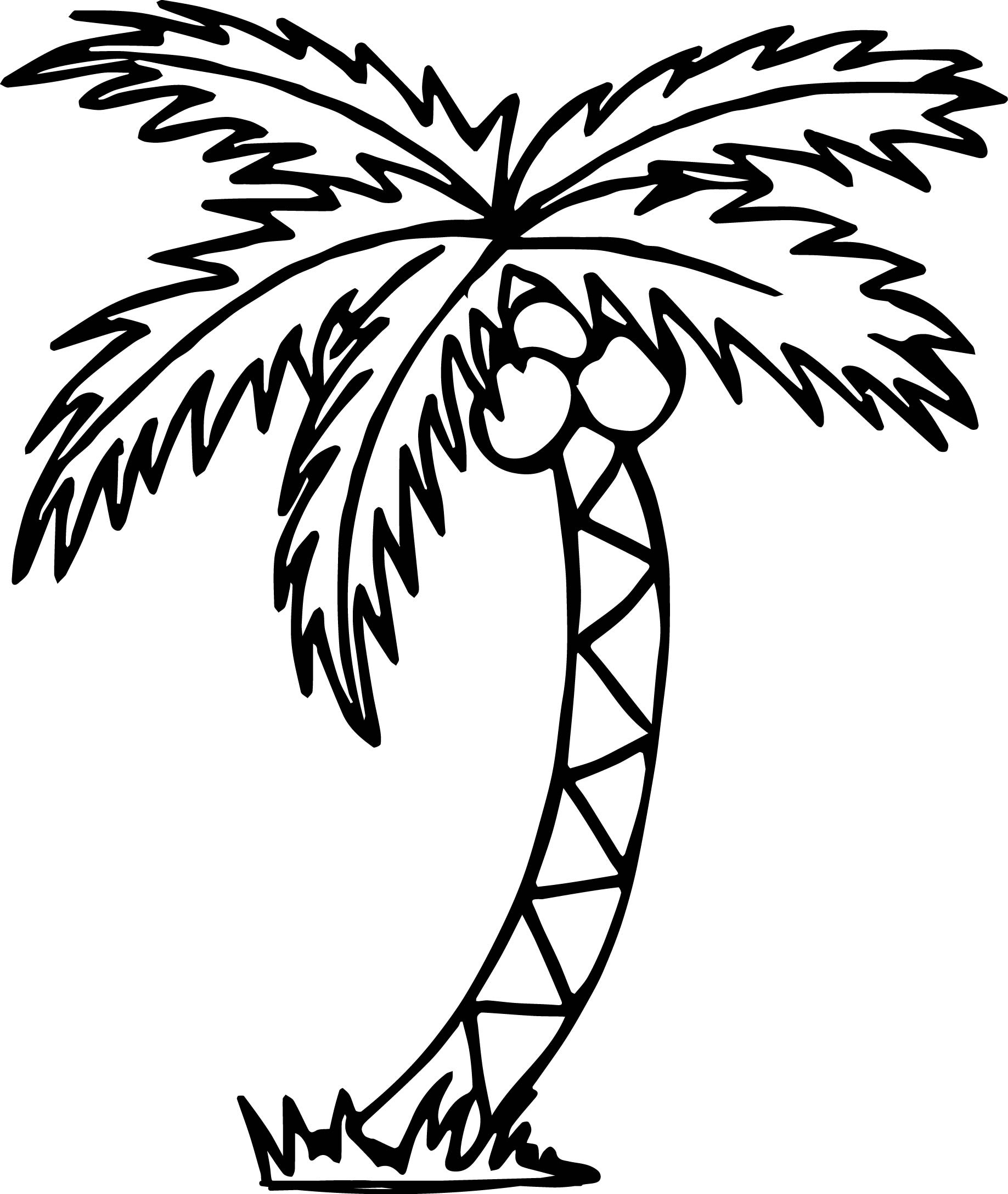 Date Palm Tree Sheet Coloring Pages