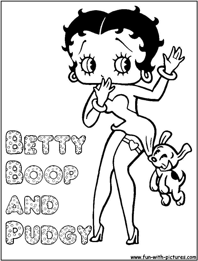 Coloring Pages Ideas: Watch Free Cartoons Online Betty Boop Coloring - Free Printable Betty Boop