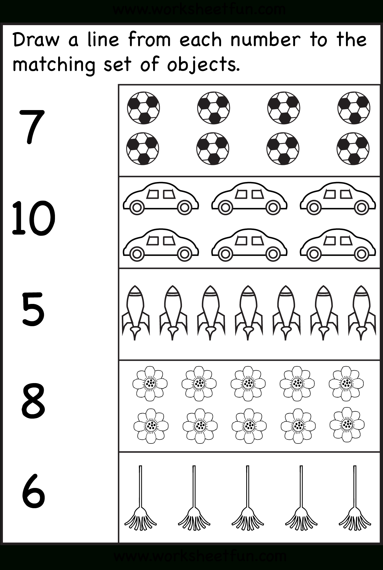 Counting – Six Worksheets / Free Printable Worksheets – Worksheetfun - Free Printable Counting Worksheets 1 10