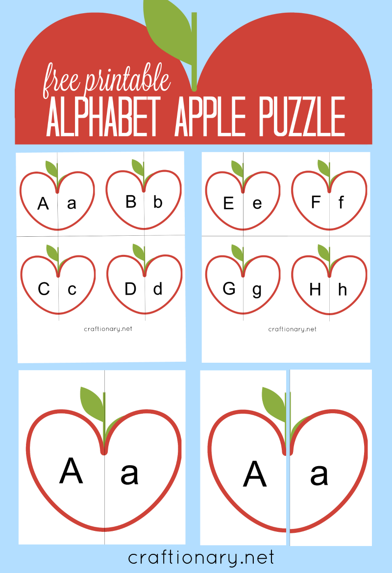 Craftionary - Free Printable Alphabet Puzzles