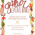 Customizable Thanksgiving Invitation | Free Printable   Free Printable Thanksgiving Invitations