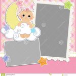 Cute Template For Baby's Card Stock Vector   Illustration Of Album   Free Printable Baby Cards Templates