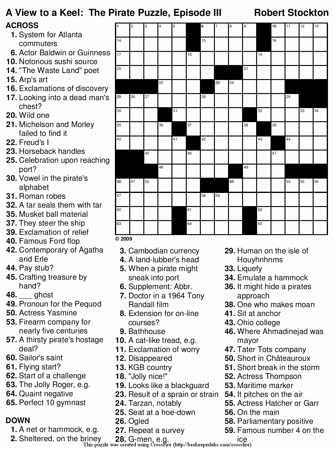 printable daily crossword puzzles free