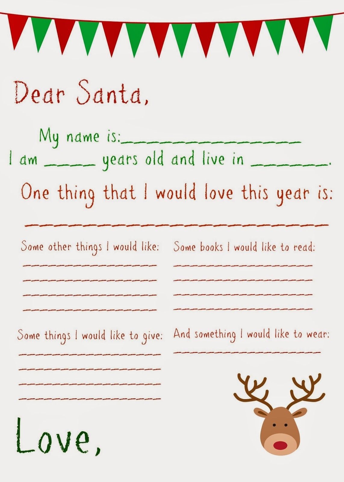 Dear Santa Letter (Free Printable) : The Chirping Moms | Holidays - Free Printable Christmas Letters From Santa
