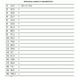 Decimal Place Value Worksheets 4Th Grade   Free Printable Expanded Notation Worksheets