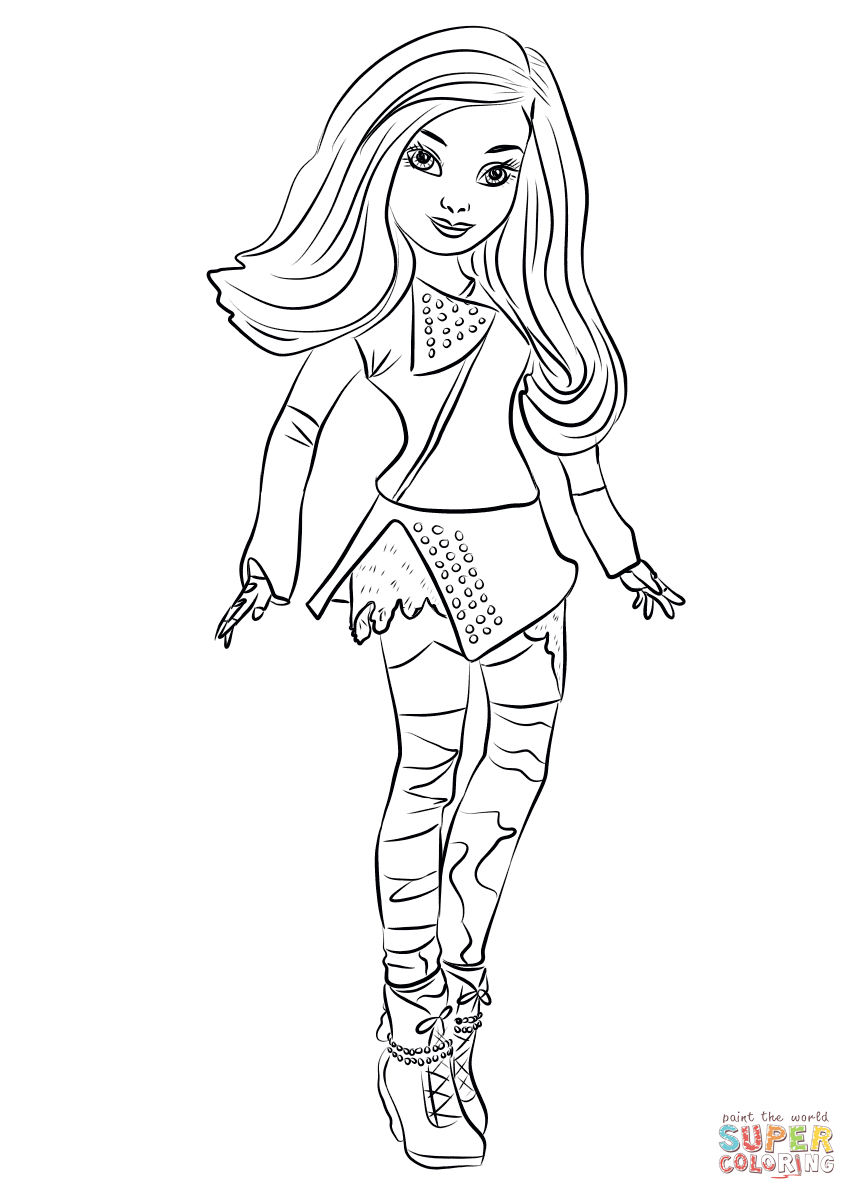 Descendants Mal Coloring Page | Free Printable Coloring Pages - Free Printable Descendants Coloring Pages