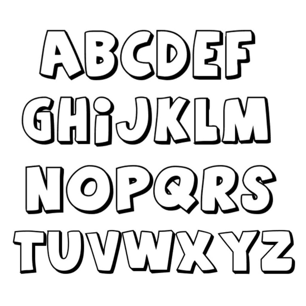 Different Styles Bubble Letters Free Printable Alphabet Letters - Free Printable Bubble Letters