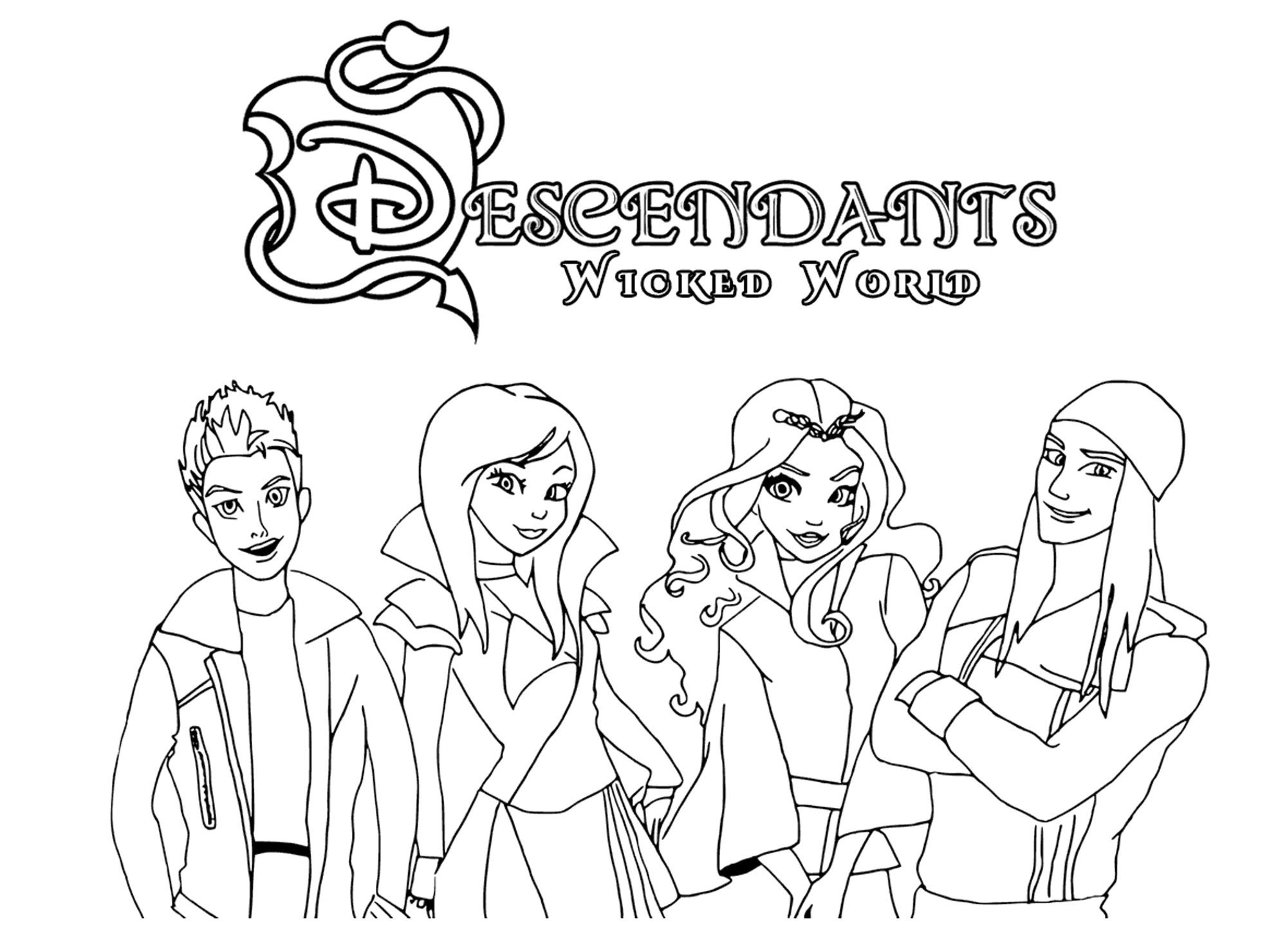 Disney Descendants Coloring Pages Free Best Of Ben And Mal Page - Free Printable Descendants Coloring Pages
