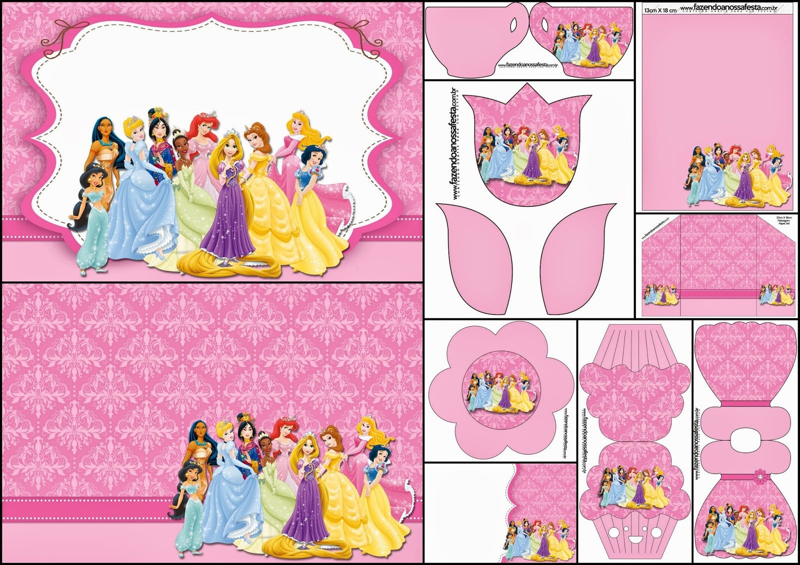 Disney Princess Party: Free Printable Party Invitations. - Oh My - Disney Princess Free Printable Invitations