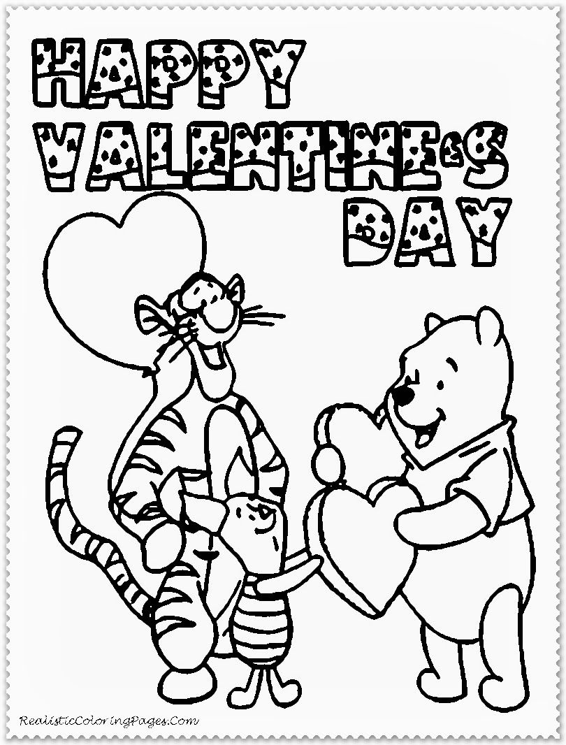 Disney Valentine Coloring Pages Printable | Coloring Pages - Free Printable Disney Valentine Coloring Pages