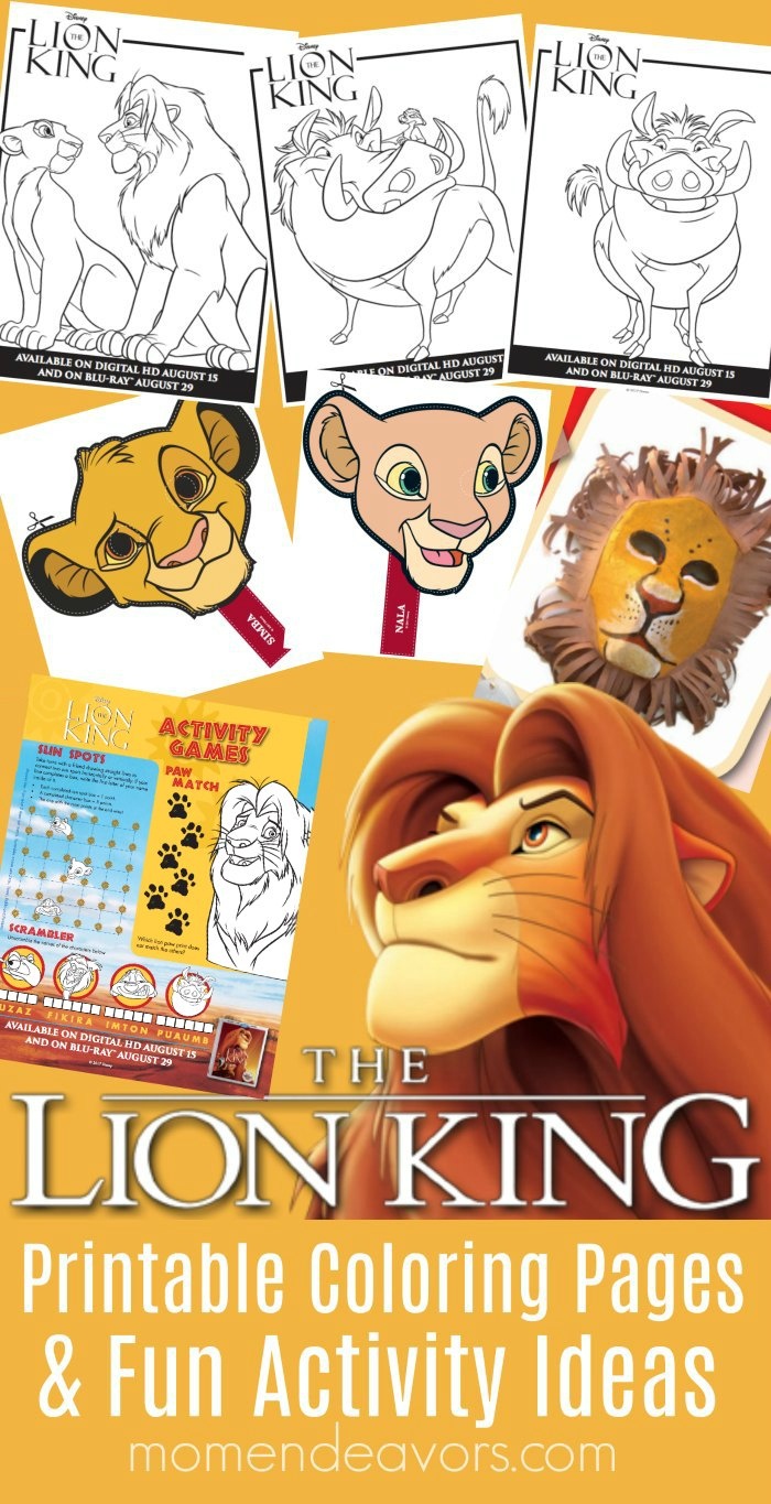 Disney&amp;#039;s The Lion King Printable Coloring Pages &amp;amp; Activity Ideas - Free Printable Disney Stories